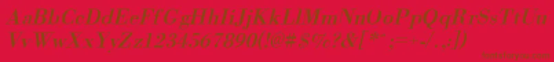 OrgreaI Font – Brown Fonts on Red Background