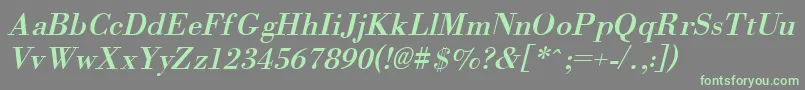 OrgreaI Font – Green Fonts on Gray Background