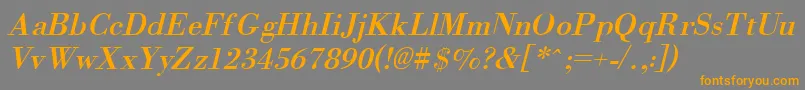 OrgreaI Font – Orange Fonts on Gray Background