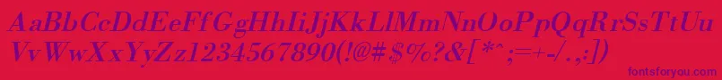 OrgreaI Font – Purple Fonts on Red Background