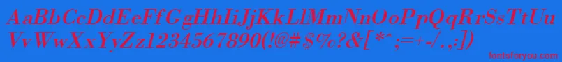 OrgreaI Font – Red Fonts on Blue Background