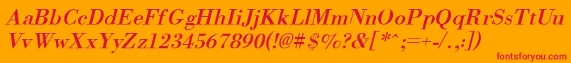 OrgreaI Font – Red Fonts on Orange Background