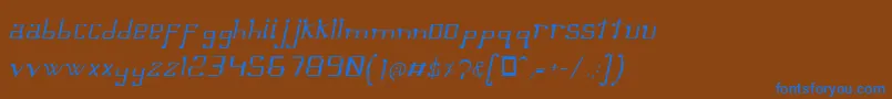 Шрифт OmellonsLightitalic – синие шрифты на коричневом фоне