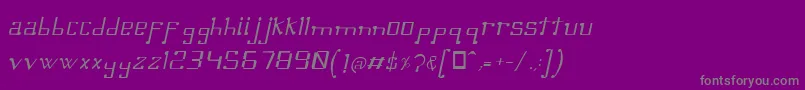 Fonte OmellonsLightitalic – fontes cinzas em um fundo violeta