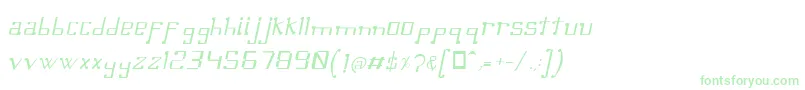OmellonsLightitalic-fontti – vihreät fontit valkoisella taustalla