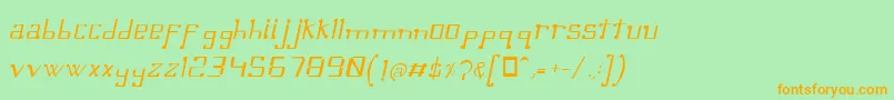 Шрифт OmellonsLightitalic – оранжевые шрифты на зелёном фоне