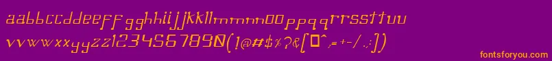 OmellonsLightitalic Font – Orange Fonts on Purple Background