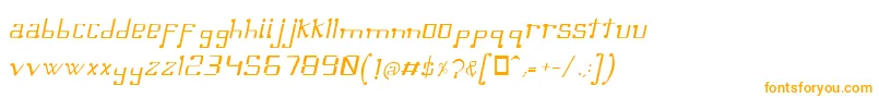 フォントOmellonsLightitalic – 白い背景にオレンジのフォント