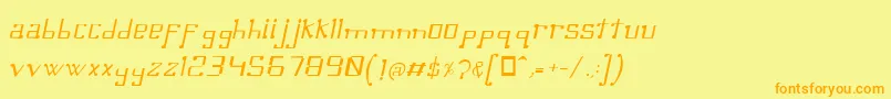 Шрифт OmellonsLightitalic – оранжевые шрифты на жёлтом фоне