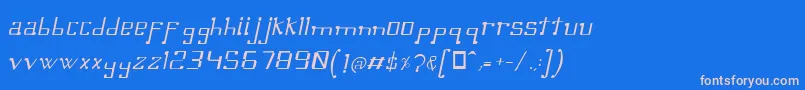 OmellonsLightitalic Font – Pink Fonts on Blue Background