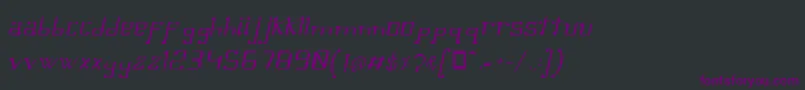 fuente OmellonsLightitalic – Fuentes Moradas Sobre Fondo Negro