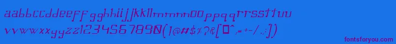 fuente OmellonsLightitalic – Fuentes Moradas Sobre Fondo Azul