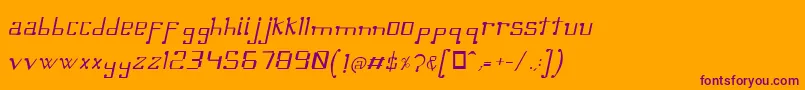 fuente OmellonsLightitalic – Fuentes Moradas Sobre Fondo Naranja