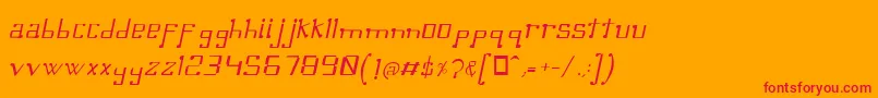 fuente OmellonsLightitalic – Fuentes Rojas Sobre Fondo Naranja