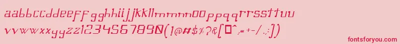 Шрифт OmellonsLightitalic – красные шрифты на розовом фоне