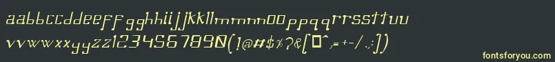 fuente OmellonsLightitalic – Fuentes Amarillas Sobre Fondo Negro