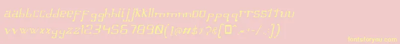 Шрифт OmellonsLightitalic – жёлтые шрифты на розовом фоне