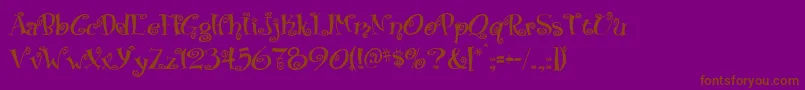 Boingo Font – Brown Fonts on Purple Background