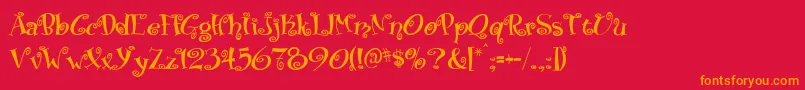 Boingo Font – Orange Fonts on Red Background