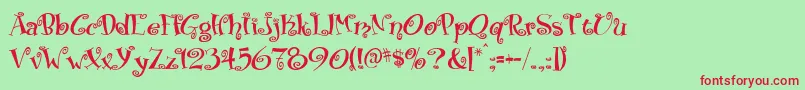 Шрифт Boingo – красные шрифты на зелёном фоне