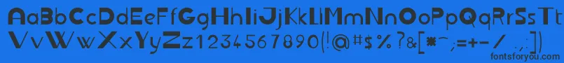 Jbrond Font – Black Fonts on Blue Background