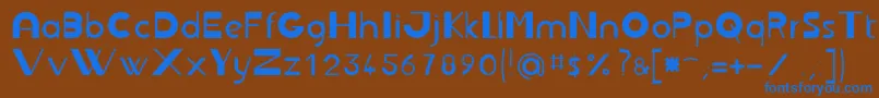 Jbrond Font – Blue Fonts on Brown Background