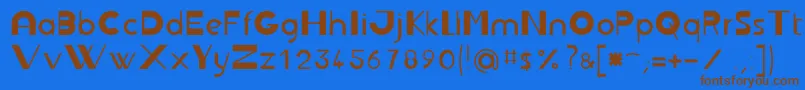 Jbrond Font – Brown Fonts on Blue Background