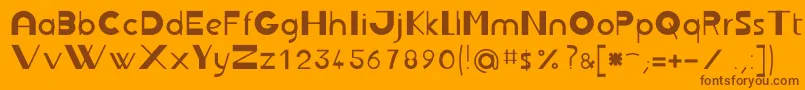Jbrond Font – Brown Fonts on Orange Background