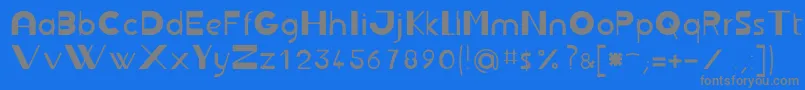 Jbrond Font – Gray Fonts on Blue Background