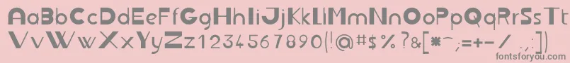 Jbrond Font – Gray Fonts on Pink Background