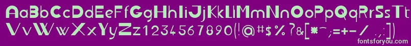 Jbrond Font – Green Fonts on Purple Background