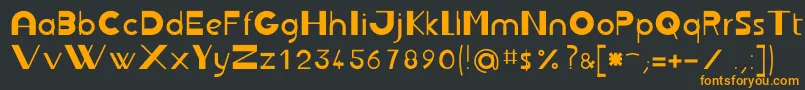 フォントJbrond – 黒い背景にオレンジの文字