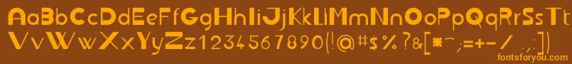 Jbrond Font – Orange Fonts on Brown Background