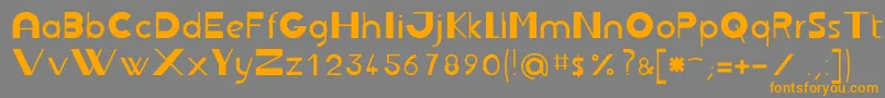 Jbrond Font – Orange Fonts on Gray Background