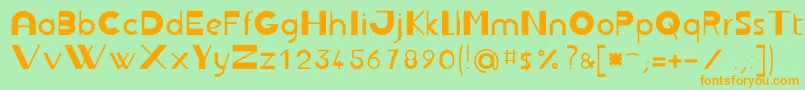 Jbrond Font – Orange Fonts on Green Background