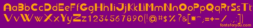 Jbrond Font – Orange Fonts on Purple Background