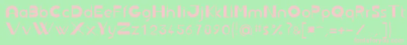 Jbrond Font – Pink Fonts on Green Background