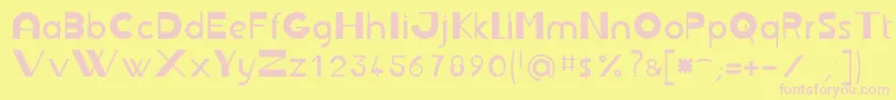 Jbrond Font – Pink Fonts on Yellow Background