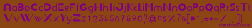 Jbrond Font – Purple Fonts on Brown Background
