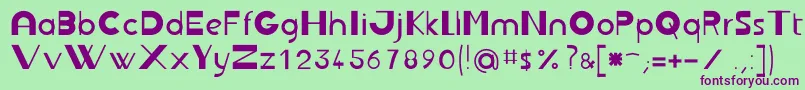 Jbrond Font – Purple Fonts on Green Background