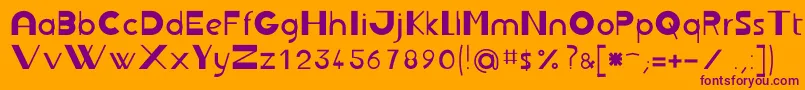 Jbrond Font – Purple Fonts on Orange Background