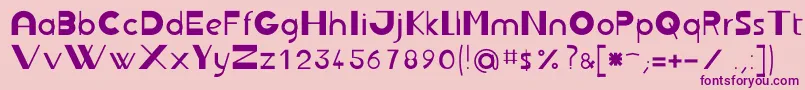 Jbrond Font – Purple Fonts on Pink Background
