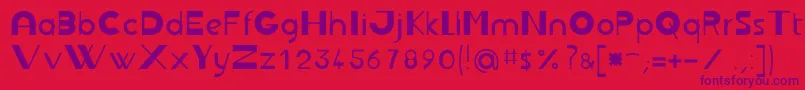 Jbrond Font – Purple Fonts on Red Background