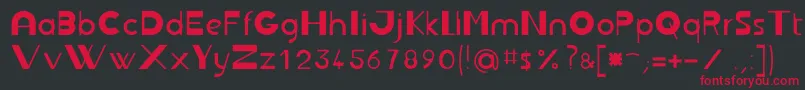 Jbrond Font – Red Fonts on Black Background