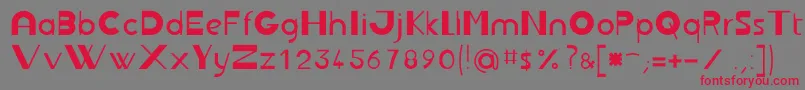 Jbrond Font – Red Fonts on Gray Background