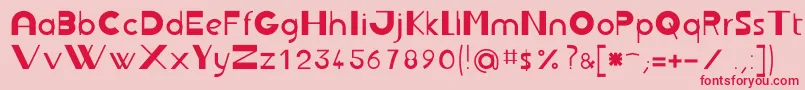 Jbrond Font – Red Fonts on Pink Background