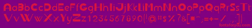 Jbrond Font – Red Fonts on Purple Background