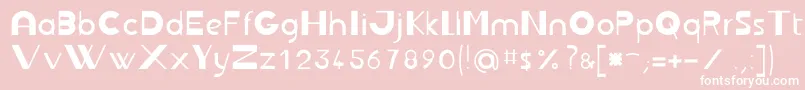 フォントJbrond – ピンクの背景に白い文字