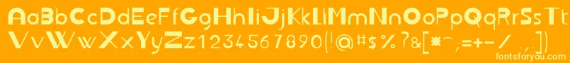 Jbrond Font – Yellow Fonts on Orange Background
