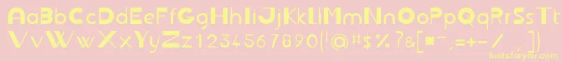 Jbrond Font – Yellow Fonts on Pink Background